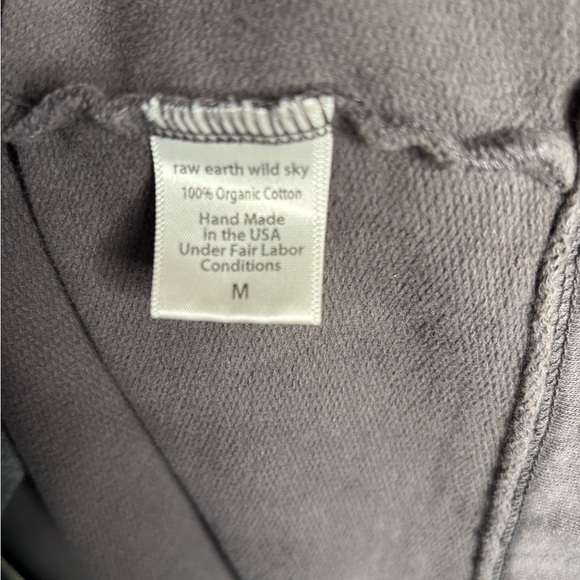 Slate Gray Women's Zip-Up Hoodie 100% organic cotton Boho - Picture 8 of 11